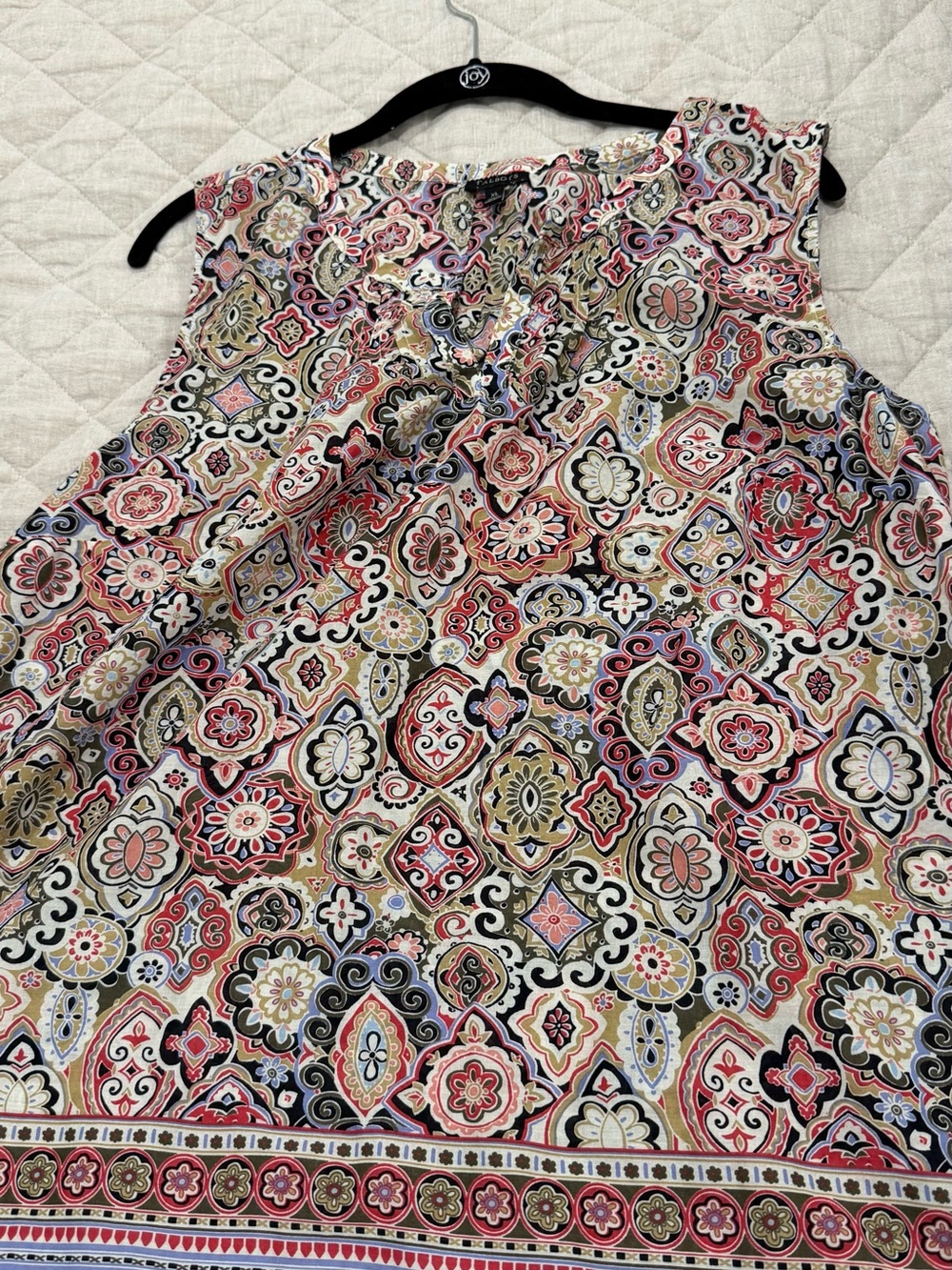 Talbots Multi-Color Paisley Mosaic Sleeveless Camisole